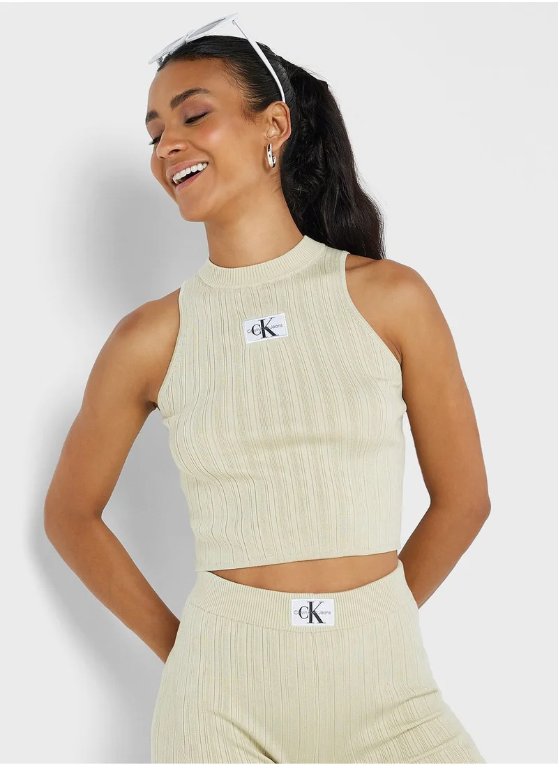 Calvin Klein Jeans Crew Neck Logo Tank Top