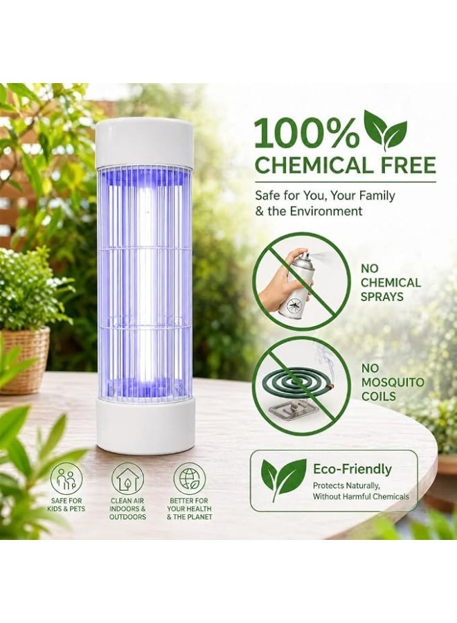 High Power Electric Bug Zapper for Indoor | 360 Degree UV Mosquito and Fly Killer Trap | Heavy Duty Electronic Insect Control Lamp | For Home Office and Kitchen Black - Image 2