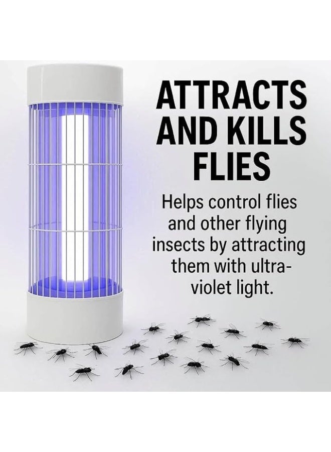 High Power Electric Bug Zapper for Indoor | 360 Degree UV Mosquito and Fly Killer Trap | Heavy Duty Electronic Insect Control Lamp | For Home Office and Kitchen Black - Image 5