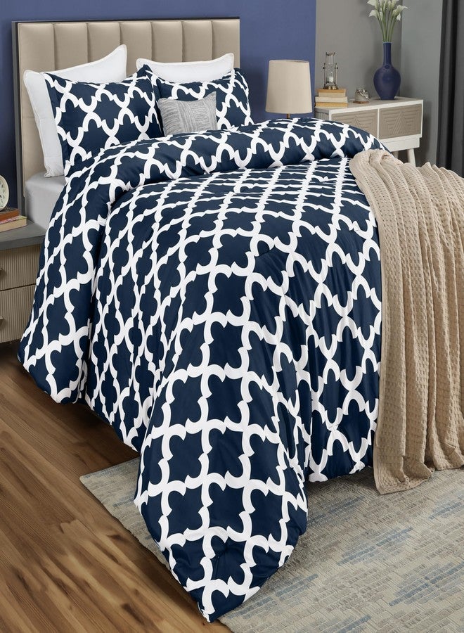 Utopia Bedding Queen Comforter Set Navy, Printed Comforters Queen Size, 3 Piece Lightweight All Season Down Alternative Bedding Set with 1 Comforter (88 x 88 in) and 2 Pillow Shams (20 x 26 in) - Image 3