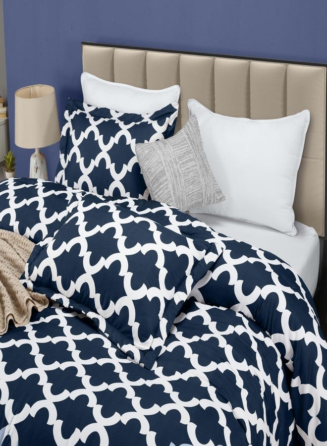 Utopia Bedding Queen Comforter Set Navy, Printed Comforters Queen Size, 3 Piece Lightweight All Season Down Alternative Bedding Set with 1 Comforter (88 x 88 in) and 2 Pillow Shams (20 x 26 in) - Image 4
