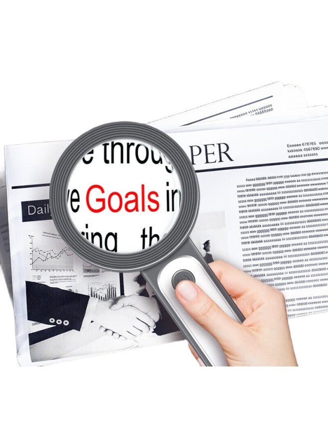 MIXOUT Handheld Magnifying Glass, High Magnification, High-Definition Reading And Authentication Magnifier, With Led Light, Three-Level Dimming - Image 3