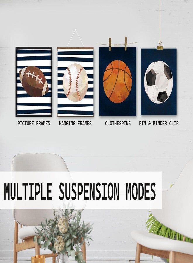 foedor Football Posters for Boys Bedroom,8x10 Unframed,Soccer Wall Decor for Boys Bedroom,Sports Decor for Boy,Vintage Soccer Football Baseball Basketball Wall Decor Posters for Kids Boy Room, Set of 4 - Image 3