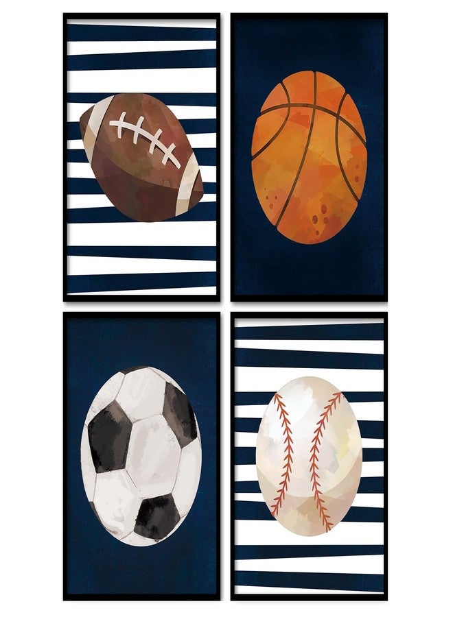 foedor Football Posters for Boys Bedroom,8x10 Unframed,Soccer Wall Decor for Boys Bedroom,Sports Decor for Boy,Vintage Soccer Football Baseball Basketball Wall Decor Posters for Kids Boy Room, Set of 4 - Image 1