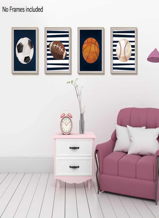 foedor Football Posters for Boys Bedroom,8x10 Unframed,Soccer Wall Decor for Boys Bedroom,Sports Decor for Boy,Vintage Soccer Football Baseball Basketball Wall Decor Posters for Kids Boy Room, Set of 4 - Image 4