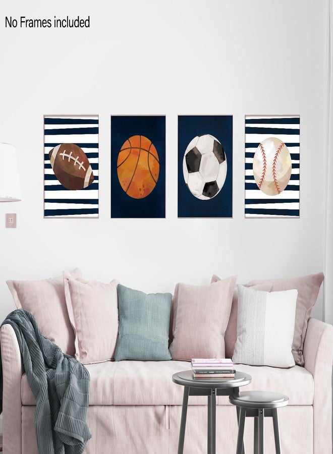 foedor Football Posters for Boys Bedroom,8x10 Unframed,Soccer Wall Decor for Boys Bedroom,Sports Decor for Boy,Vintage Soccer Football Baseball Basketball Wall Decor Posters for Kids Boy Room, Set of 4 - Image 5