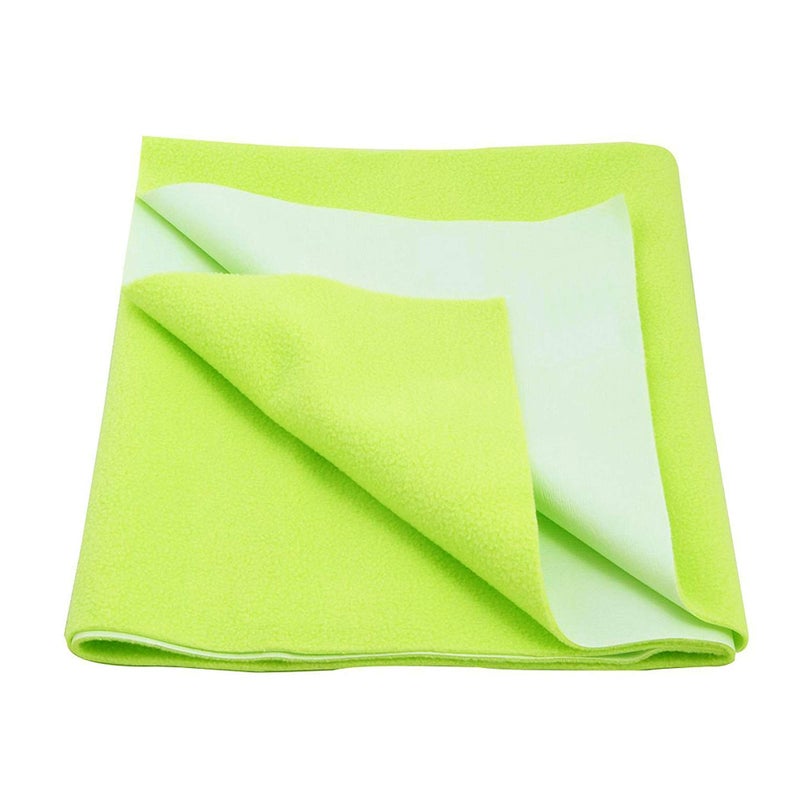 Dream King Waterproof Quick Dry Sheet for Baby| Bed Pad Anti-Piling Fleece Extra Absorbent Washable Matress Protector| Baby Bed Protector - Size Medium 100X70 Cm (Parrot Green) - Image 1