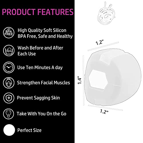 LONGMIRE Jawline Exerciser Face and Neck Men & Women, Double Chin Reducer for Women Face Fat Jaw Liner Tools for Men - Image 4