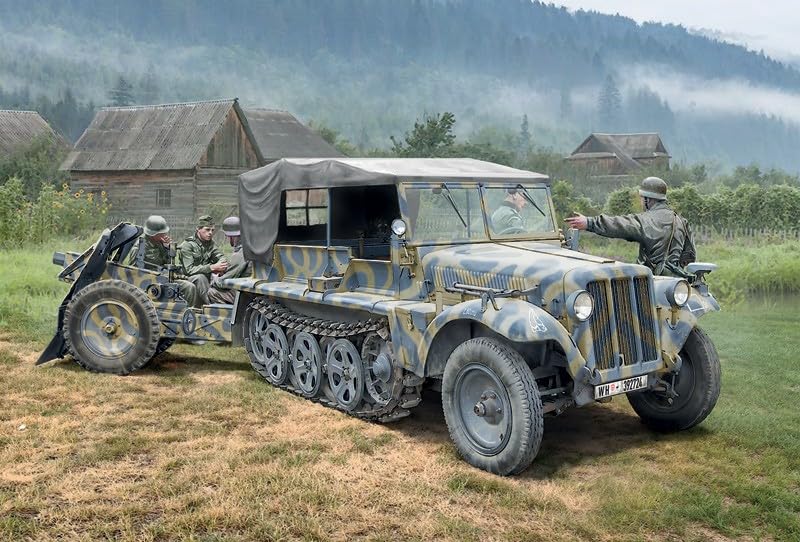 Italeri 6595 SDKfz 10 DEMAG D7 with 75 cm Le IG 18 and Crew Scale 135 Model Kit Plastic Model to Assemble Modeling IT6595 - Image 5