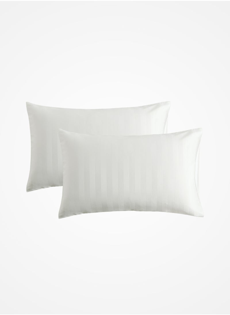 Master Home Textile Microfiber Hotel Duvet Cover Sets, Fits 200 cm x 200 cm Size Bed,  6 Pcs King Size, Hotel Stripe Pattern  - Image 4