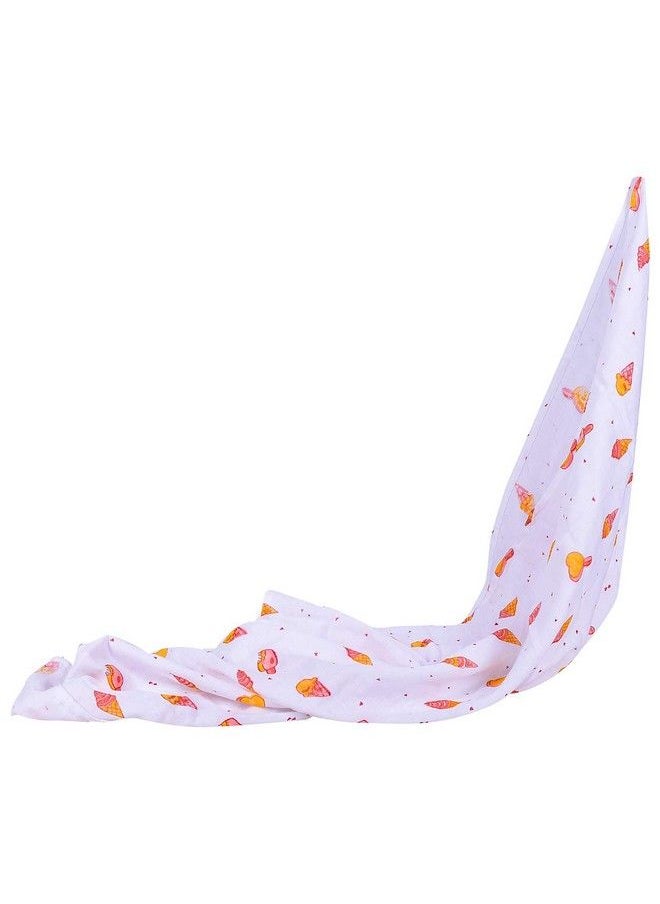 MOM'S HOME Baby Organic Cotton Soft Muslin Cloth Swaddle (0 18 Months)Pack Of 3  - Image 3
