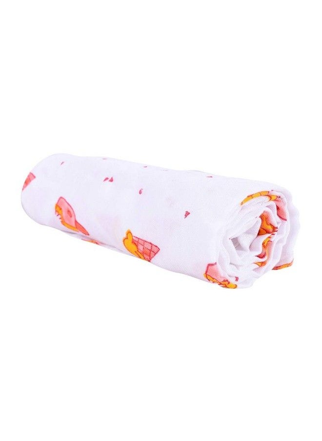 MOM'S HOME Baby Organic Cotton Soft Muslin Cloth Swaddle (0 18 Months)Pack Of 3  - Image 5