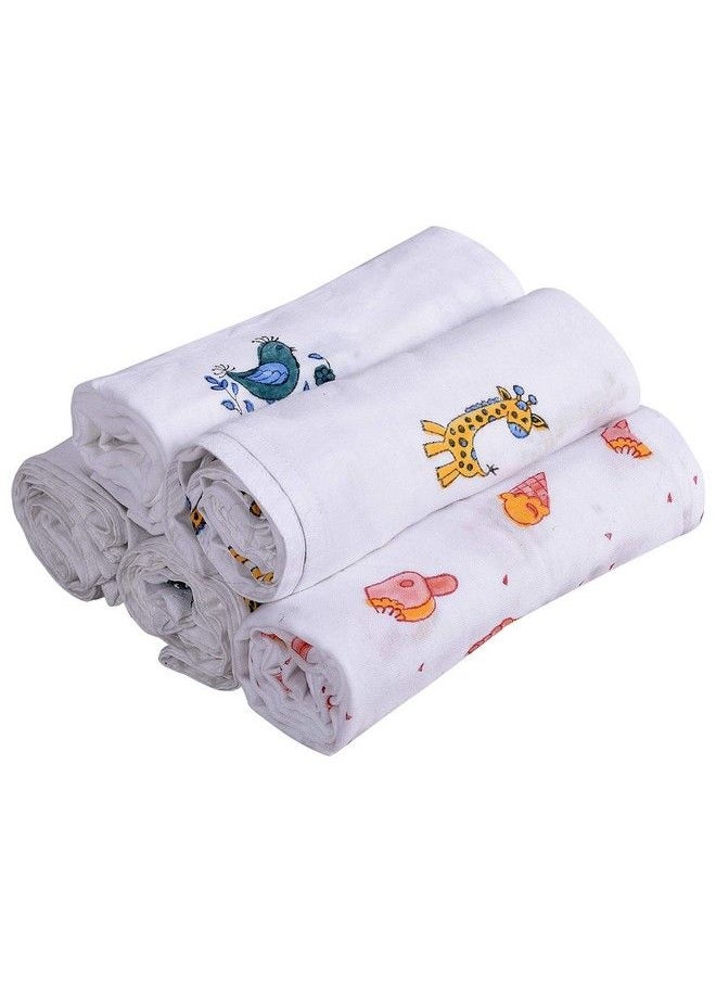 MOM'S HOME Baby Organic Cotton Soft Muslin Cloth Swaddle (0 18 Months)Pack Of 3  - Image 2