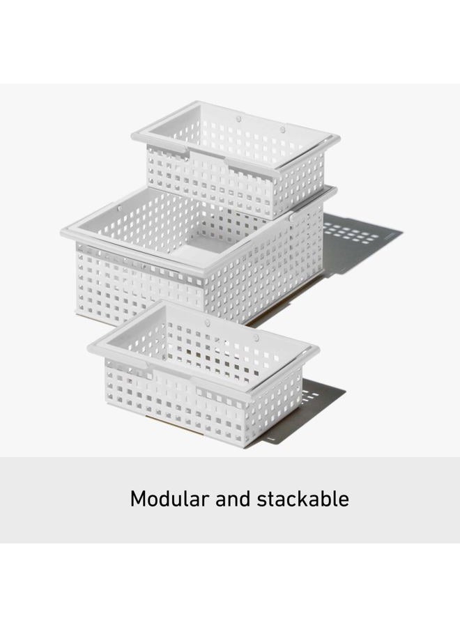 Like-It Stacking S Tote, Small, White - Image 3