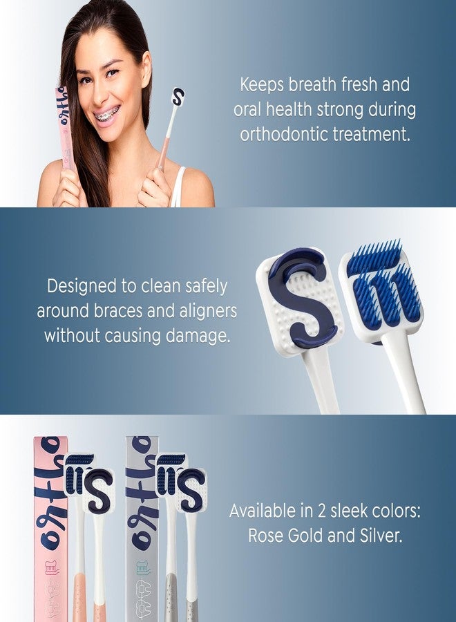 SuperMouth® Ortho Tongue Scraper for Teens & Adults – Patented Triple Action Brush, Scrubber & Scraper Removes Bad Breath & Odor-Causing Buildup From Tongue, Gentle Oral Care with Braces & Aligners - Image 3