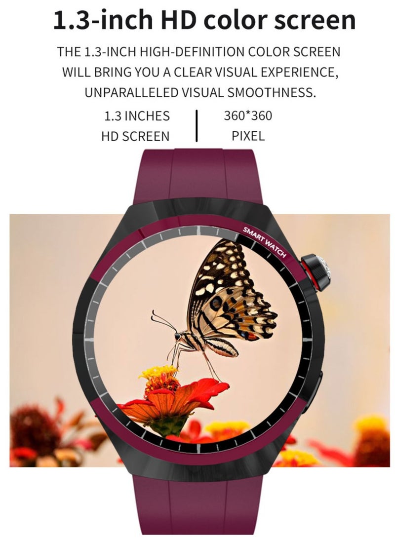 AROAQ SK6 Women Smart Watch, IP67 Waterproof Smart Bluetooth Wrist Watch, Large Screen Heart Rate Monitoring Smart Watch, Fitness Tracker With Multiple Sports Modes, (Light Brown With Metal Strap) - Image 2