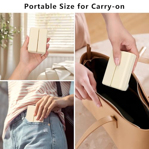 FYY Daily Pill Organizer, 7 Compartments Portable Pill Case Travel Pill Organizer,[Folding Design] Pill Box for Purse Pocket to Hold Vitamins,Cod Liver Oil,Supplements and Medication-White - Image 3