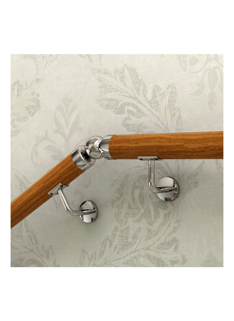 Generic - 4 Pieces Handrail Brackets Wall Mount, Stainless Steel Banister Support Stair Rail Holders Handrail Rosette Bracket Outdoor Railing Attachments Rail Grip Supports for Indoor and Outdoor - Image 1