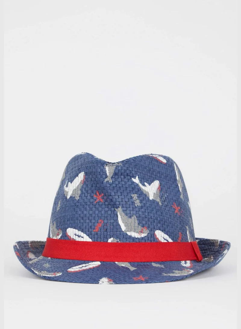 DeFacto Shark Print Felt Hat