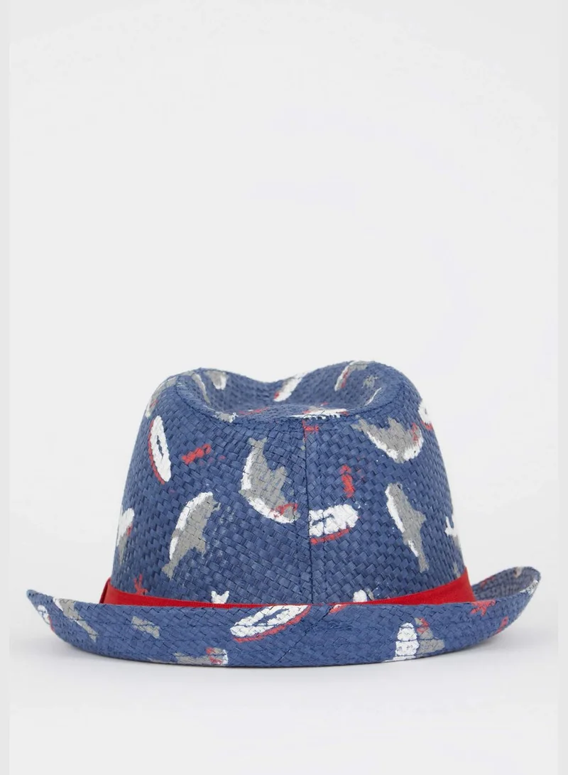 DeFacto Shark Print Felt Hat