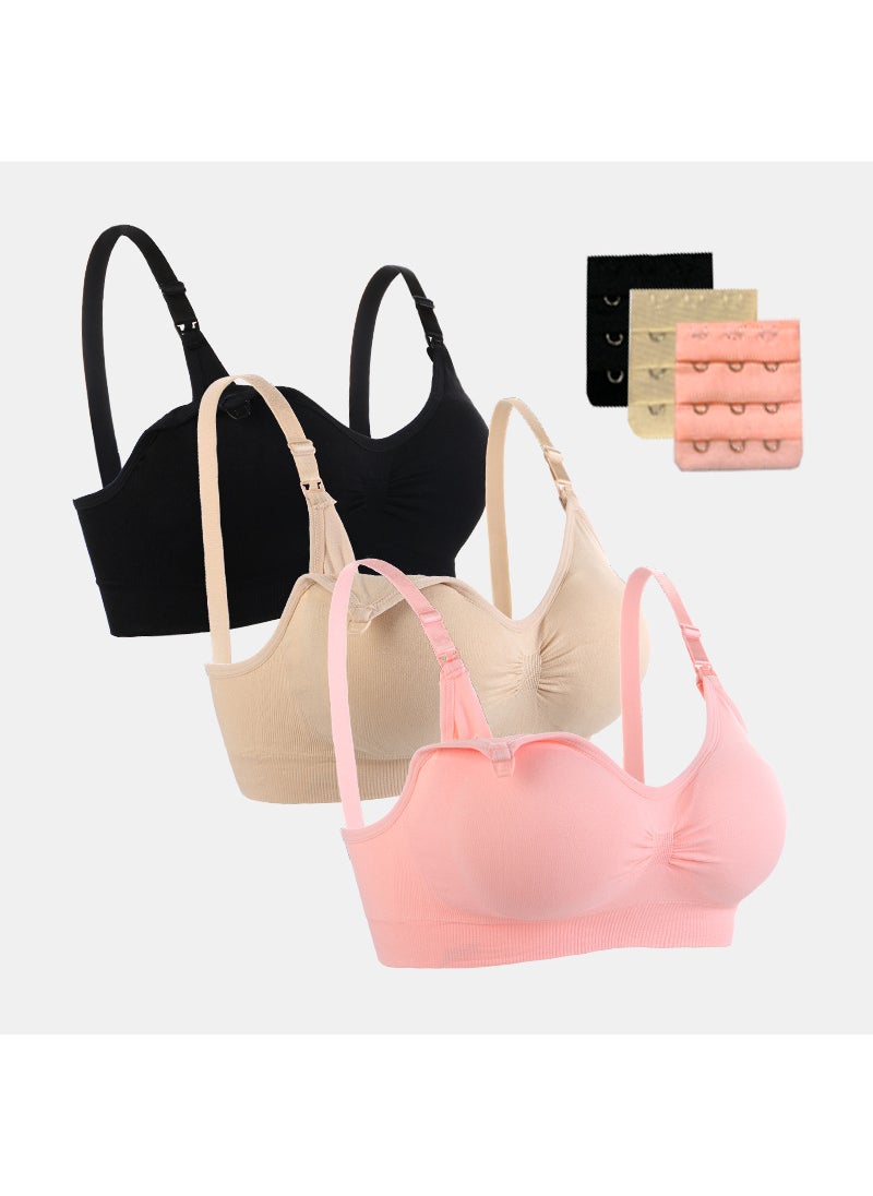 Generic - Maternity Nursing Bra Large Size No-Wire Skin color - Image 1