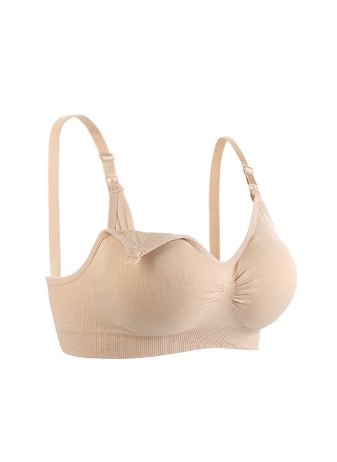 Maternity Nursing Bra Large Size No-Wire Skin color