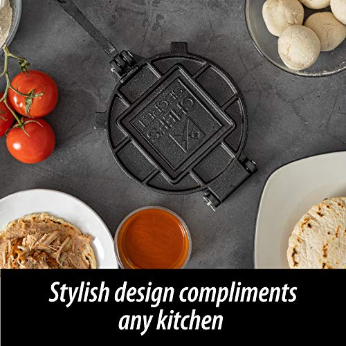 Chef's Secret 8 Inch Tortilla Cast Iron Press, Quickly Easily Makes Delicious Tortillas for Any Recipe - Image 4