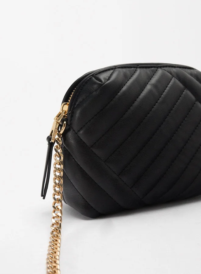 PARFOIS Quilted Crossbody Bag With Chain