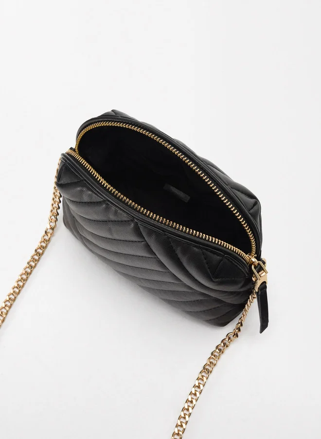 PARFOIS Quilted Crossbody Bag With Chain