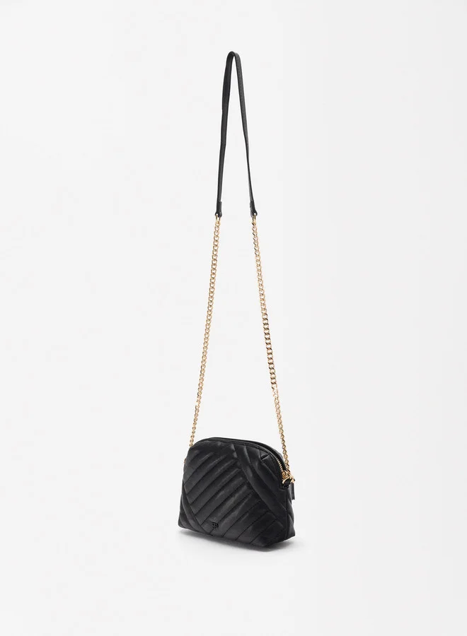 PARFOIS Quilted Crossbody Bag With Chain