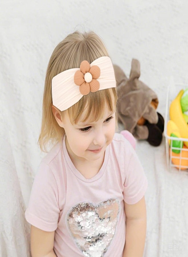 CAVETEE 6 PCS Flower Headband for Baby Girls, Cute Toddler Hair Band Soft & Elastic Hair Accessories for Girls - Image 5