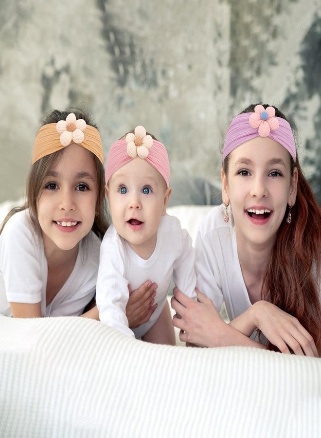 CAVETEE 6 PCS Flower Headband for Baby Girls, Cute Toddler Hair Band Soft & Elastic Hair Accessories for Girls - Image 3