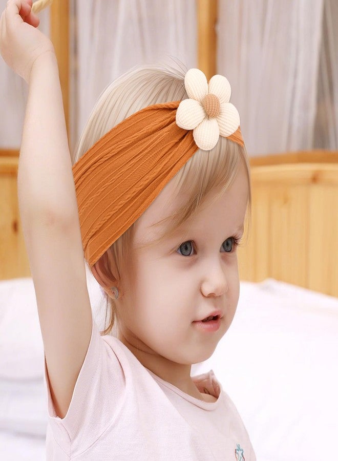 CAVETEE 6 PCS Flower Headband for Baby Girls, Cute Toddler Hair Band Soft & Elastic Hair Accessories for Girls - Image 4