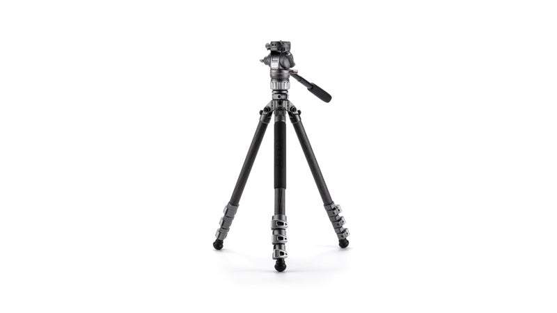 Tilta VT05 Travel Video Tripod Space Gray Fluid Head with 3Stage Carbon Fiber Tripod Legs Rubber Feet Spikes Multiple 1420 Threads Lightweight Supports up to 11 lb ARCA Receiver - Image 2