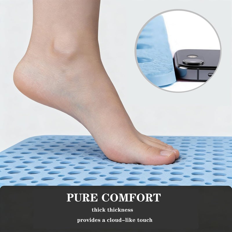 Mantto Non Slip Bathtub and Shower Mat with Drain Holes; Antibacterial; BPA, Latex, Phthalate Free; Machine Washable - Image 4
