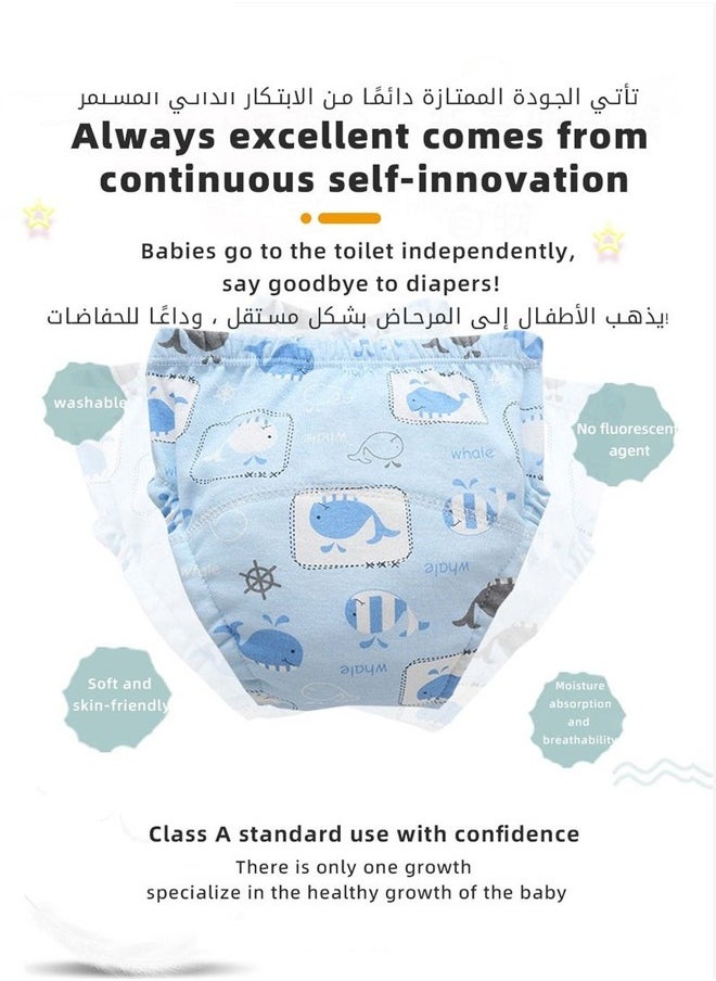 Beauenty Piece Potty Training Underwear, 6 Layers Breathable Cotton Absorbent Trainer Pants for Toddler Baby Boys Girls Waterproof  - Image 3