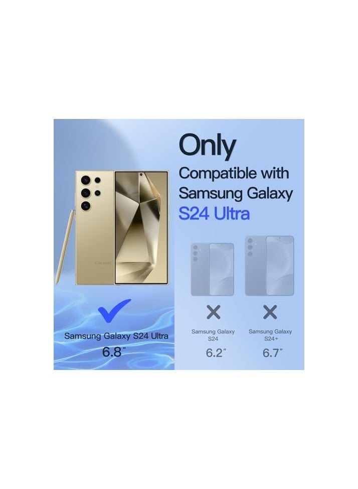 جي تيك واقي شاشة للخصوصية من JETech لهاتف Samsung Galaxy S24 Ultra 5G مقاس 6.8 بوصة، طبقة TPU مرنة مضادة للتجسس، متوافق مع فتح بصمات الأصابع، عبوتان - Image 4