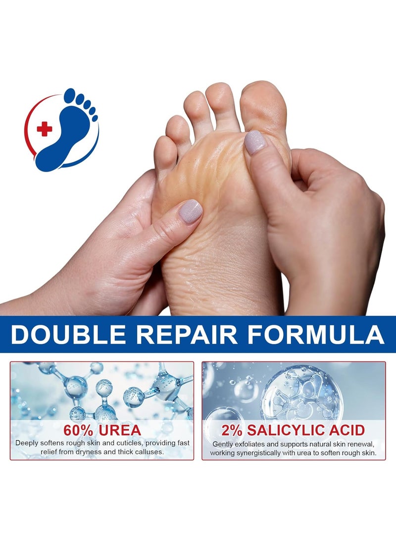 IKZEE Urea Cream 60 Percent with 2% Salicylic Acid Foot Care Stick, Maximum Strength Callus Remover for Dry Cracked Heels, Hands & Knees, Exfoliating Moisturizer & Dead Skin Remover, 1.41oz 2Pcs - Image 3