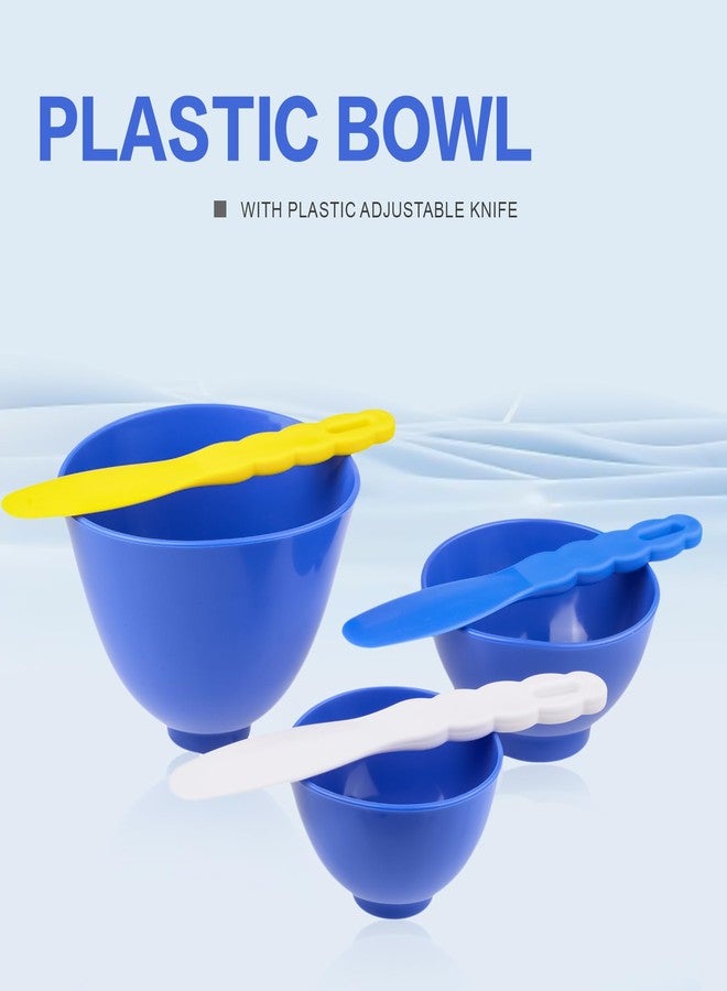 EustomA 3Pcs Flexible Rubber Mixing Bowls Rubber Plastic Spatulas for Alginate and Plaster Materials + 3PCS Mixing Spatulas - Image 3