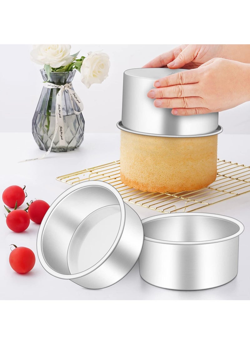 KASTWAVE - 2 Pack 10 inch Non-Stick Deep Aluminum Round Cake Pan with Removable Bottom - Image 1