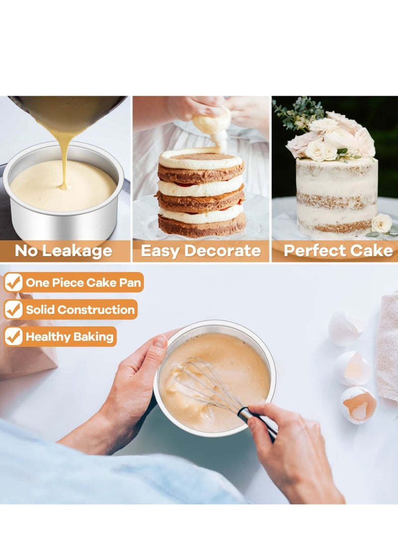 KASTWAVE - 2 Pack 10 inch Non-Stick Deep Aluminum Round Cake Pan with Removable Bottom - Image 1
