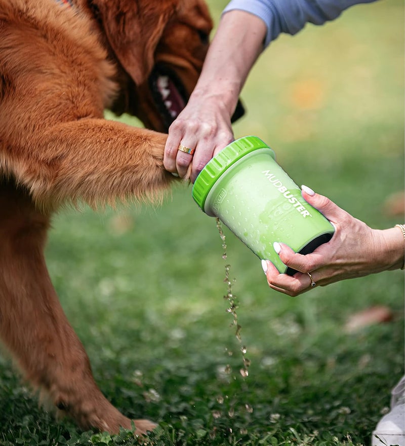 Dexas MudBuster Portable Dog Paw Cleaner, Medium, Green, PW710383 - Image 5