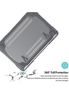 Procases Macbook Air 13 Inch Case 2020 2019 2018 Release A2337 M1 A2179 A1932 Heavy Duty Slim Hard Shell Protective Cover With Fold Kickstand For Macbook Air 13 Retina With Touch Id Grey  - Image 3