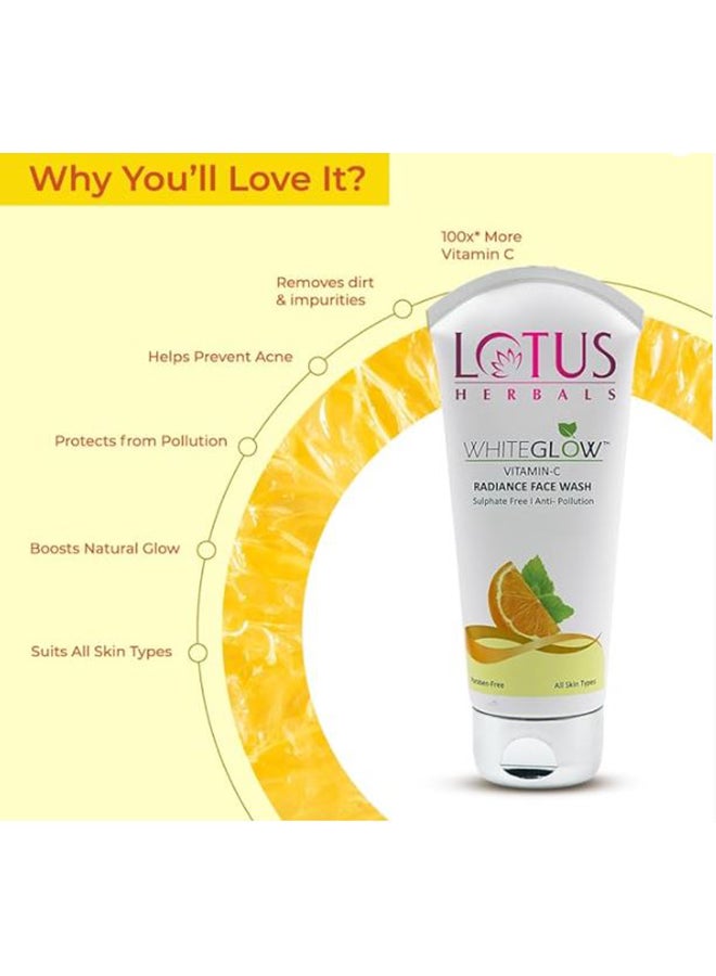 LOTUS HERBALS Whiteglow Vitamin-C Radiance Face Wash  - Image 2