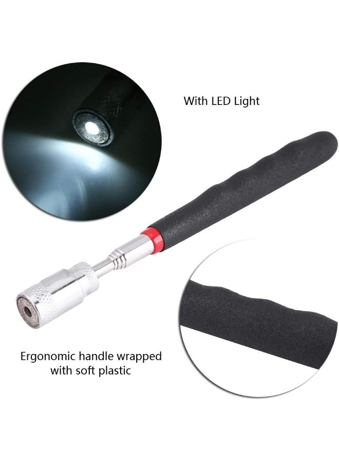 Goregri Auto Magnetic Rod, Telescopic Magnetic Magnet Pick Up Tool with LED Light for Picking Up Nuts and Bolts - Image 2