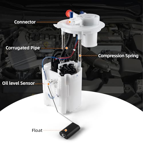 DIRBOERF Electric Fuel Pump Assembly Compatible With Chrysler 200 2015-2016 Jeep Cherokee 2014-2016 Dodge Dart 2013-2016 L4 2.0L 2.4L Replaces E7280M SP7224M FG1560 - Image 3