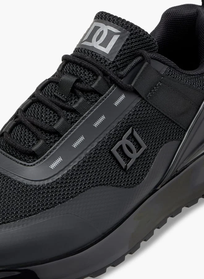 دوتشيني Men's Monotone Sneakers with Lace-Up Closure