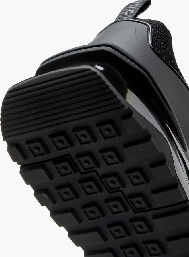 دوتشيني Men's Monotone Sneakers with Lace-Up Closure
