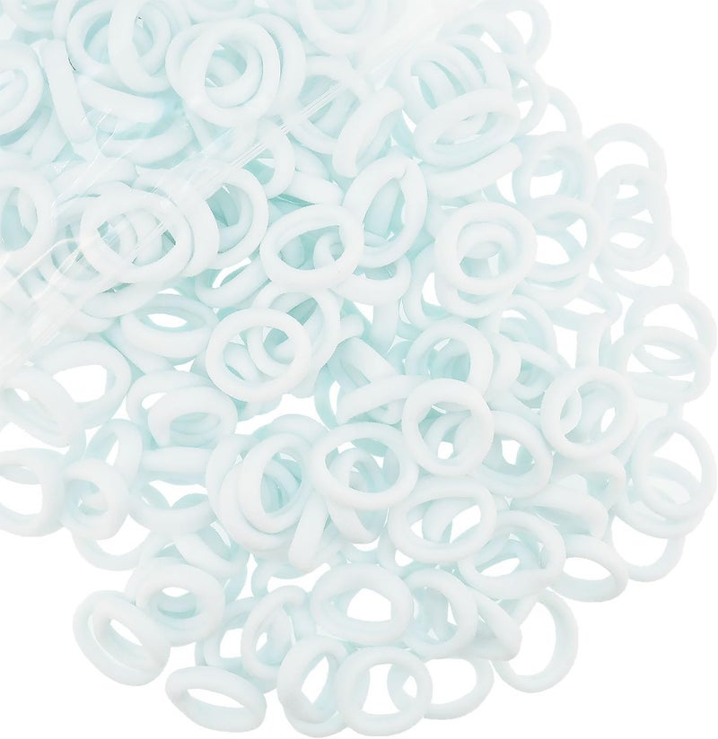 200 Pcs Solid Color Cotton Hair Ties Toddler Girls Elastics Hair Ties Seamless Ponytail Holder Hair Accessories white