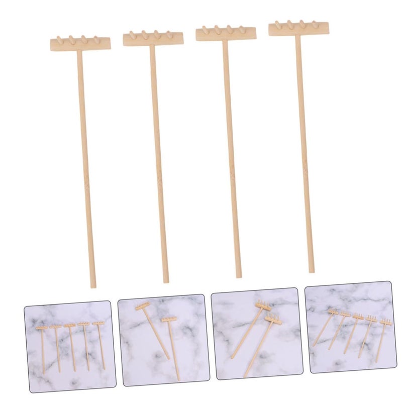 6 Pcs Mini Zen Garden Rake Set Sand Tools For Desk Decoration Meditation Stress Relief - Image 4